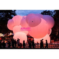 De grande taille allument le nuage géant gonflable pour la décoration carrée extérieure
