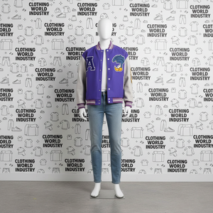 Veste universitaire en laine et cuir avec manches en cuir, col montant, logo frontal, respirante, meilleur prix, veste universitaire de baseball personnalisée - Product Image 5