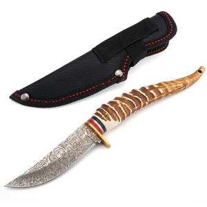 Couteau EDC d'extérieur HK SS222 avec manche en plastique imitation os, personnalisable OEM, multifonctionnel, en acier inoxydable, pour jardinage, à pointe tombante - Product Image 6