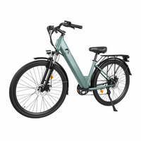 Vélo électrique 36V 10.5Ah, cadre en acier, vélo de ville électrique, vélos hybrides pour femmes avec porte-bagages arrière pour siège enfant