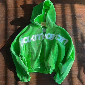 YSJY Fabricante de Sudaderas OEM Personalizadas con Cremallera Completa, <span class=keywords><strong>Sudadera</strong></span> con Capucha de Pana Gruesa y Bordado para Hombre - Product Image 2