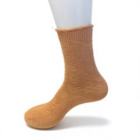 Chaussettes montantes personnalisées en laine mélangée tricotée texturée à paillettes avec volants pour femme, idéales pour l'hiver et le quotidien – Vente en gros