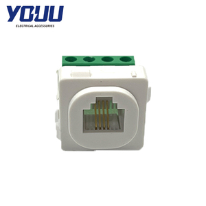 Module d'insertion de <span class=keywords><strong>prise</strong></span> murale pour <span class=keywords><strong>t</strong></span>éléphone, norme YOUU AS/NZS, 4 cœurs, blanc, <span class=keywords><strong>en</strong></span> matériau PC, pour usage résidentiel - Product Image 1