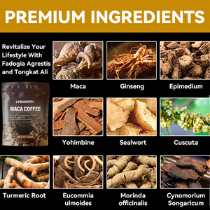 Cà phê Tongkat Ali, Maca đen, Reishi & Wolfberry, nhân sâm đỏ LIFEWORTH - Thực phẩm bổ sung tăng cường sinh lực nam giới - Product Image 4