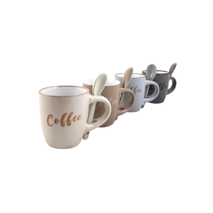 Taza de café de cerámica surtida con cuchara de 25 ml - Product Image 1