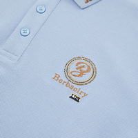Polo en coton pour homme, vente chaude 2026, couleur personnalisée bleu et blanc, broderie et impression sur polo