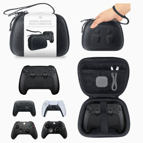 JYS-SDM009 Travel Carrying Case for PS5 PS4 Switch 2 Pro Universal Game Controller EVA Hard Storage Bag for Ste Controller 2026