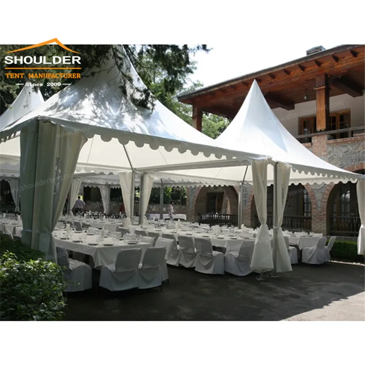 New Arrival 6x6m White PVC Outdoor Wedding Party Pagoda Tents