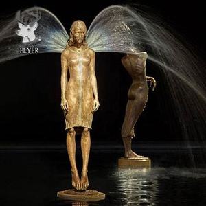 Carfts in metallo fatti a mano moderna fontana in bronzo da donna con acqua esce dalle statue in bronzo dei capelli della ragazza - Product Image 3