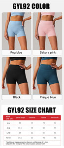 Gerippte Anti-Camel-Toe Workout Sportshorts, Kurze Tights mit Hoher Taille fürs Fitnessstudio, Fitness, Yoga, Biker-Shorts, Po-Lifting Kompressionsshorts - Product Image 4