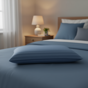 Funda de Almohada Funfa de 70 cm, Azul, 100% Poliéster, Tejida, Lisa, Rectangular, con Cierre de Sobre, para Uso Doméstico - Product Image 1