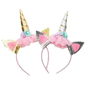 Newest Unicorn Hairband Accessories Birthday Party Supplies Unicorn Headband For Kids Party Supplies