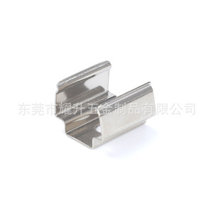 Clip en acier inoxydable 26x79mm pour éclairages de vitrines, pièce estampée galvanisée, accessoire de quincaillerie nickelé - Product Image 1