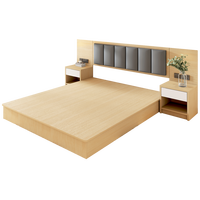 Ensemble de mobilier de chambre d'hôtel d'intérieur Foshan, lit double king size 3 étoiles, armoire, OEM