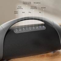 Reproductor de Audio portátil fuerte de alta calidad, caja de sonido estéreo inalámbrica, Subwoofer con micrófono, altavoz de fiesta al aire libre para acampar