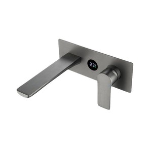 Grifo de lavabo minimalista de cobre oculto <span class=keywords><strong>Depu</strong></span>, montado en la pared, salida de agua empotrada, grifo de agua fría y caliente preinstalado - Product Image 5
