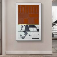 Art mural abstrait 3D, nouvelle tendance, art moderne, peinture décorative, peintures murales abstraites