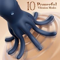 Vibrateur pénien pour homme, stimulateur de gland et de tétons, 10 modes de vibration, stimulateur enveloppant à 360°
