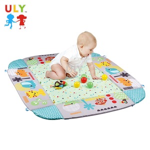 5-in-1 Green Educational Musical Toy Gym Mat Indoor Kids Soft <strong>Foam</strong> <strong>Floor</strong> with 30 Plastic Balls for Picnics - Product Image 3