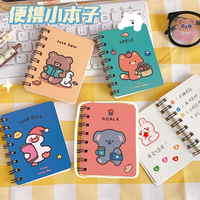 Mini Notebook bobine d'ours dessin animé, papeterie pour étudiants, note Mini Kawaii pour étudiants, 105x80mm