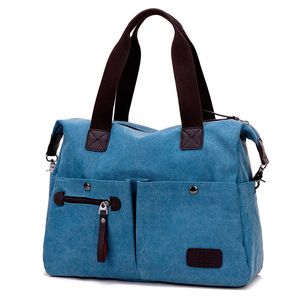 Wholesale Designer Travel Multi Pocket Tote <b>Large</b> Capacity <b>Canvas</b> Crossbody Shoulder <b>Bag</b> Ladies Handbag - Product Image 2