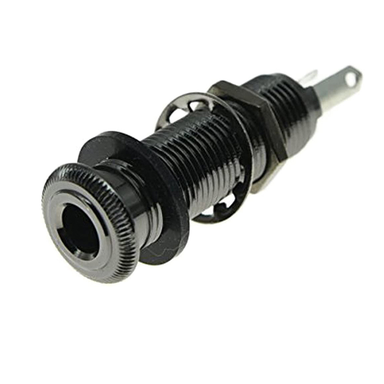 Jack Barrel 1/4 Stereo Mono Pour Guitare Basse Électrique - Prise Argent