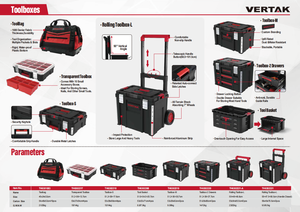Winslow & Ross nhựa cán thẳng đứng Xe đẩy hộp công cụ với bánh xe di động kéo thanh hộp công cụ - Product Image 5