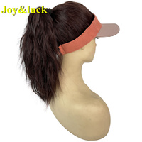 Perruque Chapeau Queue de Cheval Prix de Gros pour Femmes Style Quotidien Couleur Brune Haute Moelleuse Naturelle Courte Épi de Maïs Queue de Cheval Perruques Chapeau pour Dames