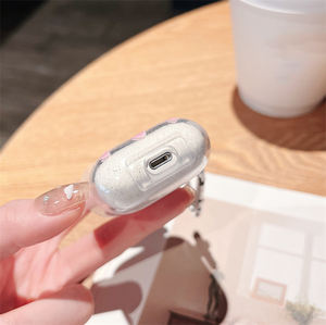 Nouveau mignon coeur clair paillettes Bling étui pour écouteurs pour <span class=keywords><strong>Airpods</strong></span> 4 3 2 souple TPU Anti perte housse de protection pour <span class=keywords><strong>Airpods</strong></span> Pro - Product Image 5