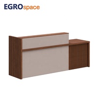 EGROspace Bureau de réception moderne en bois pour 2 personnes, design populaire, taille standard, pour hall d'entrée ou bureau