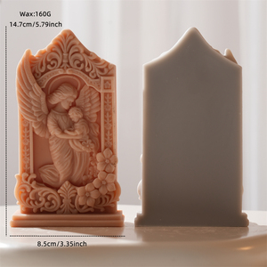 <span class=keywords><strong>Moule</strong></span> en silicone <span class=keywords><strong>pour</strong></span> bougie en cire de soja, figurine en plâtre, décoration en résine, motif <span class=keywords><strong>ange</strong></span> gardien mère et bébé - Product Image 5