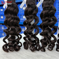 Extensions de cheveux humains bruts 100% naturels, qualité 7A, brésiliens Remy, ondulés, tissage double trame, les plus vendues