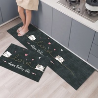 Tapis de sol long moderne à dessins animés, accessoire de cuisine, de chevet, pour salle de bains, moquette de sol