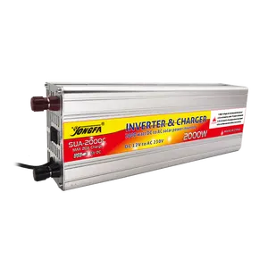 YongFa-inversor de corriente de 12V, 220V, 2000W, con cargador de batería incorporado, protecciones de seguridad múltiple