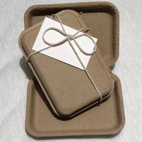 Boîte d'emballage de savon en pulpe de papier moulée, biodégradable, minimaliste, non imprimée, en fibres recyclées, compostable et écologique