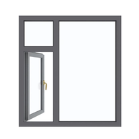 Ventanas y Puertas Abatibles de Aluminio con Marco Horizontal HC, Vidrio Templado Insonorizado, Persiana para Uso en Exteriores, Baños y Hoteles