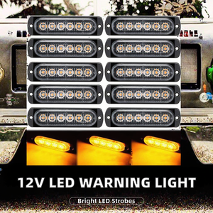 Wholesale TENGYUE <b>Red</b> 12V <b>LED</b> Warning <b>Light</b> Grille Mini <b>Light</b> Bar Blinker Strobe <b>Lights</b> for Truck Car Retrofit/Upgrade - Product Image 2