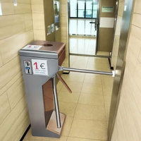 Prix promotionnel Portillon sanitaire automatique à 3 bras, à monnayeur et à poussée automatique