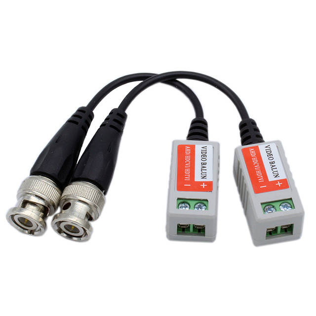 2MP 1080P Video Balun Balum with Clip for CCTV Camera System Connection