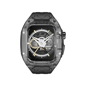 Étui de <span class=keywords><strong>protection</strong></span> intégré avec bracelet en silicone pour montre S11/10/9/8/7/6/5/<span class=keywords><strong>SE</strong></span>/Ultra IWatch 45/44/42/41/40/38mm Sport Loop Pin - Product Image 3