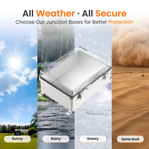 QILIPSU IP67 Caja de conexiones eléctricas de plástico 11,4 "x 7,5" x 5,5 "Caja impermeable para exteriores Proyecto resistente a la intemperie Nema Abs Box - Product Image 5