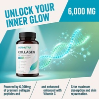 Capsules de collagène, peptides de collagène hydrolysés, favorisent la santé de la peau, des cheveux, des ongles et des articulations, étiquette OEM personnalisée disponible