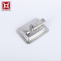 Loquet à poignée à palette encastré en acier inoxydable robuste avec boulon en aluminium et joint pour porte de boîte à outils