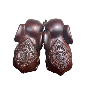 Ornements d'éléphant sculptés <span class=keywords><strong>en</strong></span> <span class=keywords><strong>bois</strong></span> <span class=keywords><strong>massif</strong></span> de sequoia, cadeaux porte-bonheur - Product Image 5