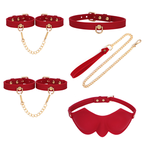 BDSM <span class=keywords><strong>Sex</strong></span> Toy Bondage Set di contenimento in Silicone sesso manette maschere per gli occhi collari coppia <span class=keywords><strong>Sex</strong></span> <span class=keywords><strong>Toys</strong></span> flirt - Product Image 2