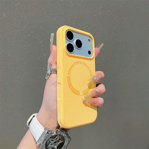 เคสโทรศัพท์ซิลิโคนเหลวแม่เหล็กสำหรับ iPhone 12 13 14 15 16 17 18 Pro Max รองรับการชาร์จไร้สาย ป้องกันแรงกระแทก  วัสดุซิลิโคนนิ่ม - Product Image 5