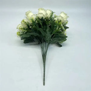 BS0026-2 Handmade Boho <strong>Floral</strong> Design Artificial Flower Bouquet White Roses Holding Flowers for Valentine's Day Celebration - Product Image 6