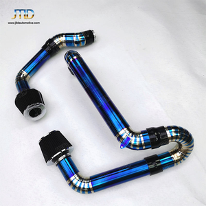 Kits d'admission d'air en alliage de titane JTLD et filtre à haut débit pour moteur BMW S58 G80 M3 G82 M4 G87 M2, montage frontal, argent bleu - Product Image 6