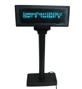 Black Usb for Business Advanced Technology Low Price Thick Film Sensor Retail 2x20 VFD Customer Pole Display for Cash Register