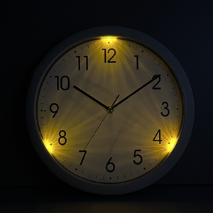 Photosensitive Sensor <b>Led</b> Night Light Plastic Wall <b>Clock</b> Glow in the Dark Bedroom Living Room China Products <b>Clock</b> Manufacturers - Product Image 3